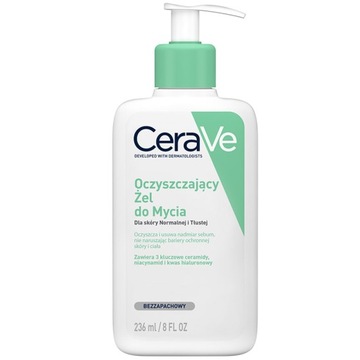 CeraVe Oczyszczający żel do mycia skóry normalnej i tłustej, 236 ml
