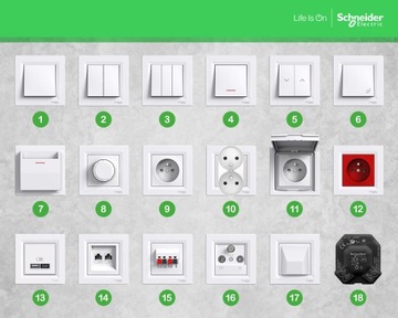 Schneider Electric Asfora Кабельная розетка, белая