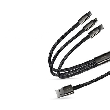 КАБЕЛЬ BASEUS FAST 3-в-1 ПРОЧНЫЙ USB-КАБЕЛЬ — USB-C/Lightning/micro USB 1,5 м