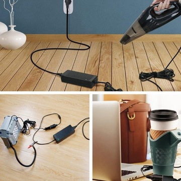 KONWERTER NAPIĘCIA 230V NA 12V ZASILACZ SAMOCHODOWY KONWERTER AC NA DC