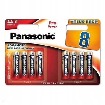PANASONIC Baterie Alkaliczne LR6 AA PRO POWER 8 sz