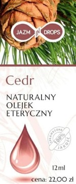 Cedr - naturalny olejek eteryczny 12 ml