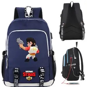 Brawl Stars duży plecak A4 wodoodporny Plecak z otworem na USB