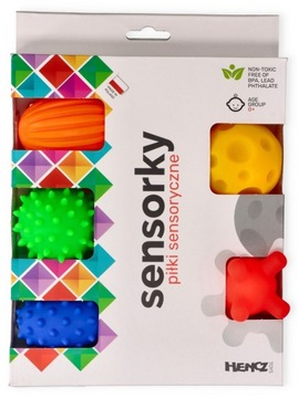 HENCZ TOYS СЕНСОРНЫЕ ШАРИКИ SENSORKY 0M+ 5 ШТ.