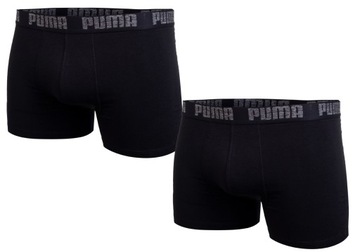 PUMA BOKSERKI MĘSKIE MAJTKI 2 PAK BLACK r.M