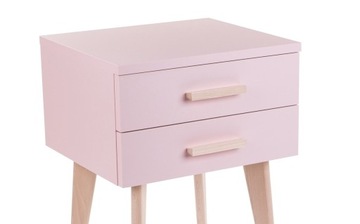 Скандинавская прикроватная тумбочка, розовый Стол Лофт