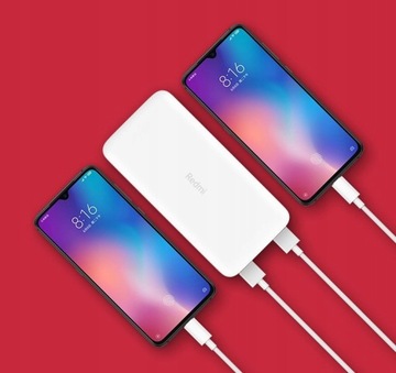 POWERBANK XIAOMI REDMI 20000 мАч 2XUSB + USB-C