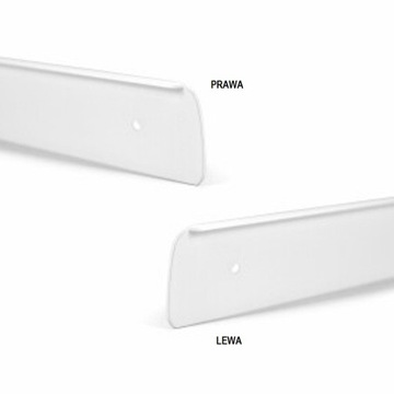 LISTWA BOCZNA BLATU LEWA lub PRAWA 38 mm BIAŁA CN