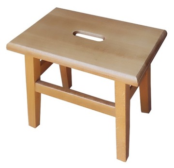 TABORET bukowy RYCZKA - STOŁEK NISKI drewno - KOLORY