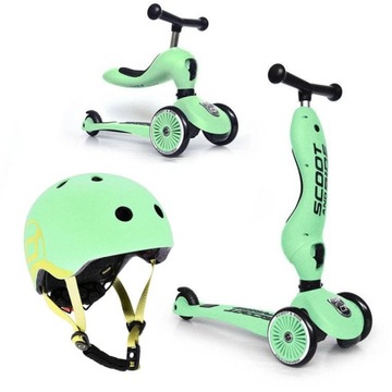 Hulajnoga dla dzieci Jeździk 2w1, Scoot and Ride, trójkołowa + kask XXS-S