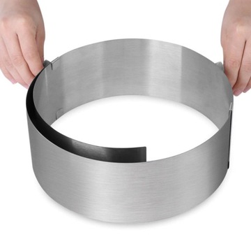 Регулируемый бортик для торта, круглый, 16–30 см.