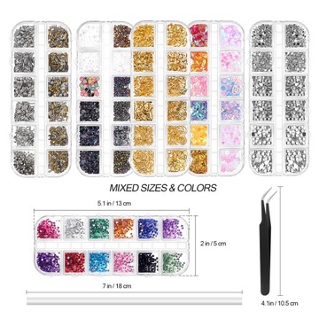 НАБОР ДЛЯ ДИЗАЙНА НОГТЕЙ КАМНИ ДЛЯ НОГТЕЙ 6 ШТ.