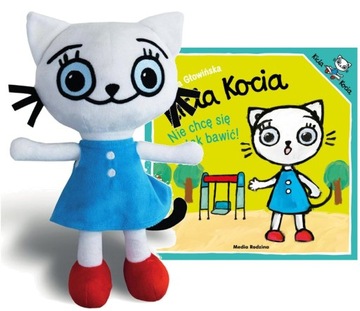 Kicia Kocia maskotka 30 cm + książka Nie chcę się tak bawić! - KD
