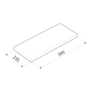 Полка настенная самоподвесная - FS 60x23 дуб Сонома