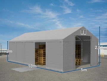 Палатка для гаража 5x10 СТАНДАРТНЫЕ ЦВЕТА