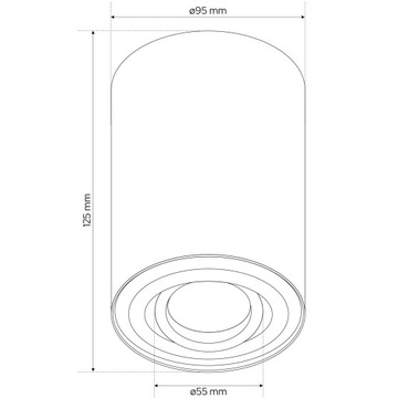 НАВЕРХНОСТНОЕ ОСВЕЩЕНИЕ, МАТОВЫЙ ЦИЛИНДР, ПОДВИЖНАЯ СВЕТОДИОДНАЯ ТРУБА, GU10, EDO GOLD