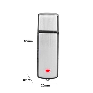 Шпионский диктофон, мини-накопитель для подслушивания, USB-диктофон, 8 ГБ, 16 часов