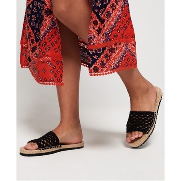 SUPERDRY CZARNE KLAPKI ESPADRYLE MACRAME (40)