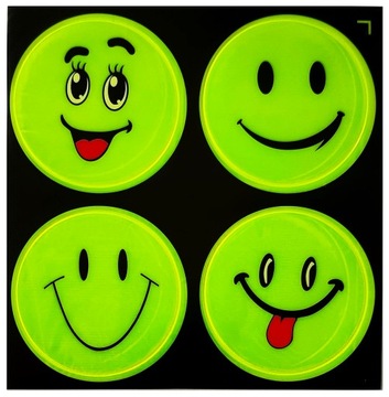 Naklejki Odblaskowe Buźka na Rower Kurtkę Odblaski