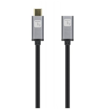 Кабель Techly USB-C 3.2 Gen2 M/F Удлинительный кабель 100 Вт, 5 А, 1 м