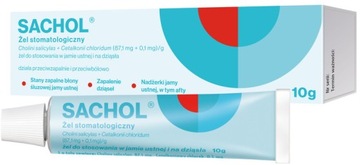 Sachol żel stomatologiczny afty pleśniawki 10 g