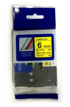Taśma TZ2-611 zamiennik Brother TZ-611 TZe-611 6mm