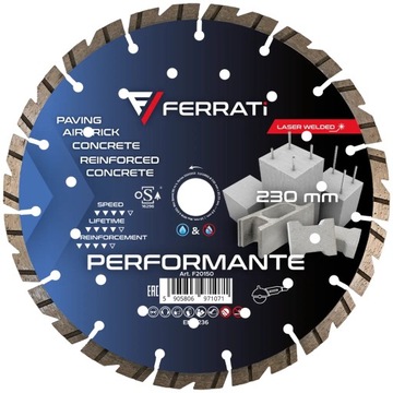 FERRATI PERFORMANTE 230 x 22,23 mm - Tarcza diamentowa do cięcia betonu