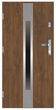 Drzwi zewnętrzne wejściowe 72mm PSI28 orzech 90L