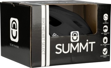 Женский и мужской велосипедный шлем со светодиодной подсветкой для роликового велосипеда, регулируемый SUMMIT 55-59