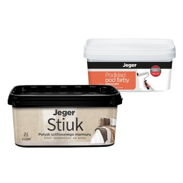 Zestaw Dekoracyjny Efekt Marmuru Stiuk Natural 2L + Podkład Pod Farby 2L