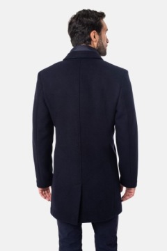 ЭЛЕГАНТНОЕ МУЖСКОЕ ПАЛЬТО VERNY ТЕМНО-СИНИЙ 58