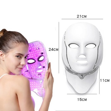 КРАСОТА СВЕТОДИОДНАЯ МАСКА 7 ЦВЕТОВ ДЛЯ ЛИЦА, ШЕИ И ГРУДИ