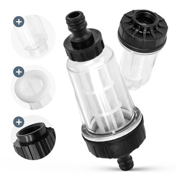 ФИЛЬТР ВОДЫ ДЛЯ МАШИН KARCHER K3 K4 K7 + 2 ШЛАНГА 3/4” СОЕДИНЕНИЯ