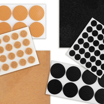93 ФЕРТОВЫЕ ПОДКЛАДКИ ДЛЯ СТУЛЬЕВ, ТОЛСТЫЕ КРУГЛЫЕ МЕБЕЛЬНЫЕ, САМОКЛЕЯЩИЕСЯ, ЧЕРНЫЕ