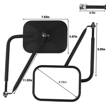 2 шт. автомобильные зеркала, пригодные для Jeep Wrangler CJ YJ TJ JK JL дверные петли