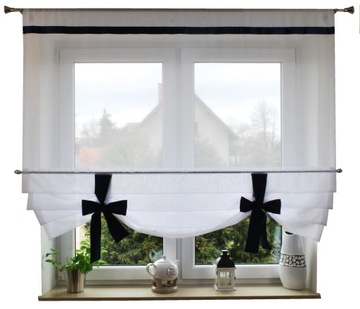 Panel Agata na wymiar firanka czerń 160/120 cm