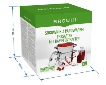 СОКОВЫЖИМКА ИЗ НЕРЖАВЕЮЩЕЙ СТАЛИ 8 ЛИТРОВ BROWIN 800508