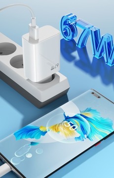 БЫСТРОЕ СЕТЕВОЕ ЗАРЯДНОЕ УСТРОЙСТВО 67 Вт Быстрая зарядка 30 Вт + КАБЕЛЬ USB-C ДЛИНОЙ 1 М ДЛЯ XIAOMI