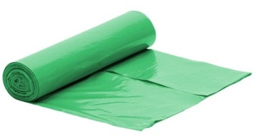 Worki na śmieci 160l LDPE zielone 10 szt/rol