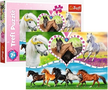 Puzzle dla dzieci 200 elementów Piękne konie Trefl 7+