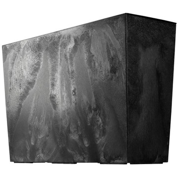 ЦВЕТОЧНЫЙ ГОРШОК ЦВЕТОЧНЫЙ ГОРШОК ВЫСОКИЙ + ВСТАВКА 19x56см ЧЕРНЫЙ БЕТОН