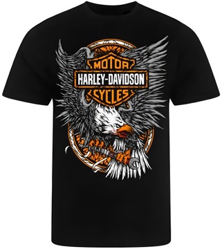 KOSZULKA MĘSKA NADRUK MOTOCYKLOWA HARLEY DAVIDSON PREZENT PREMIUM XXL