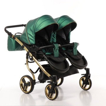 Коляска TWIN 2в1 Junama Fluo Diamond Duo 02 GREEN 02