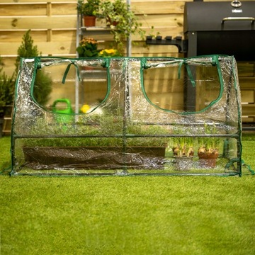 МИНИ-САД ТЕПЛИЦА БАЛКОН ТУННЕЛЬ ИЗ ФОЛЬГИ ПАЛАТКА 2-КАМЕРНАЯ МИНИ-ТУННЕЛЬ