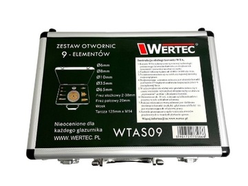 НАБОР КОРОНОК WERTEC, КОНУС, ПАЛЕЦЫ, ВОСК, ДИСК 25xM14
