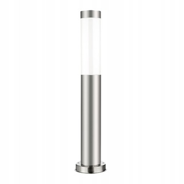 Lampa ogrodowa E27 stojąca srebrna 65cm słupek