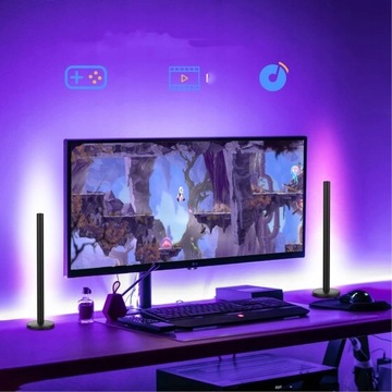 2X СВЕТОДИОДНЫЙ УГЛОВОЙ ТОРШЕР RGB С ДИСТАНЦИОННЫМ УПРАВЛЕНИЕМ