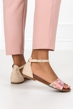 БОСОНОЖКИ ЖЕНСКИЕ НА ПЛОСКОЙ ПЛОСКОСТИ, ЗАКРЫТЫЙ КАБЛУК, МОДНЫЙ РЕМЕШОК ВОКРУГ лодыжки, ЛЕГКИЕ, размер 42