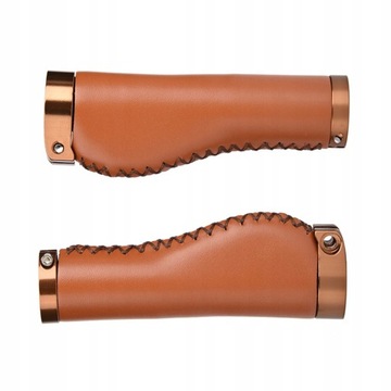 ВЕЛОСИПЕДНЫЕ РУЧКИ, КОРИЧНЕВЫЕ КОЖАНЫЕ ВЕЛОСИПЕДНЫЕ РУЧКИ