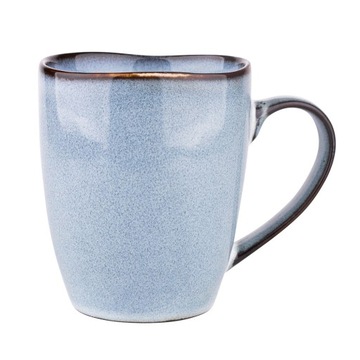 Duży porcelanowy kubek do kawy Altom Design Reactive Blue, 320 ml
